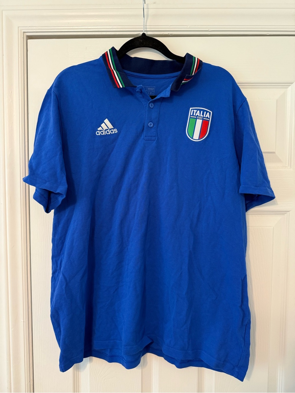 Adidas Italy Blue Polo Shirt